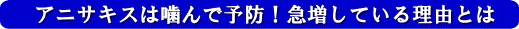 アニサキスは噛んで予防!急増している理由とは